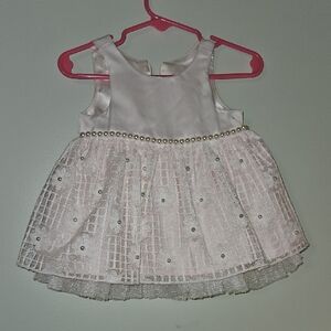 Elegant Pink and White Baby Dress